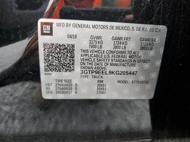 2019 GMC SIERRA K15 - 3GTP9EEL9KG205447