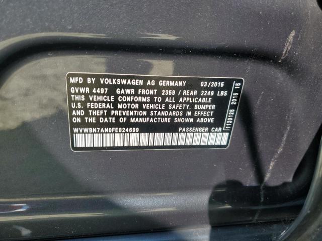 2015 VOLKSWAGEN CC SPORT - WVWBN7AN0FE824699