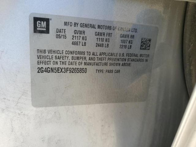 2015 BUICK REGAL PREM 2G4GN5EX3F9265850