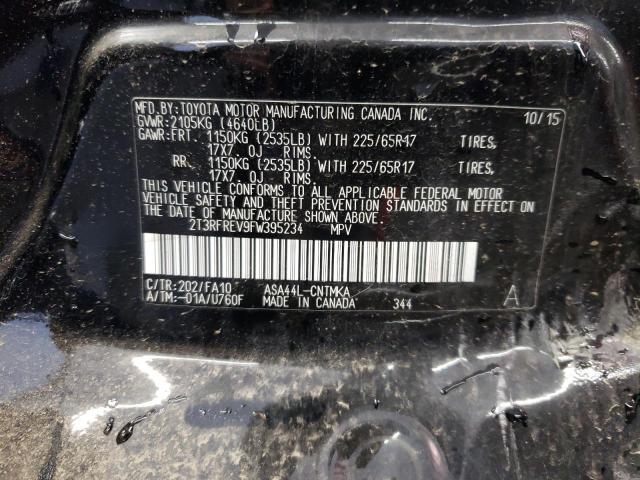 VIN 2T3RFREV9FW395234 2015 Toyota RAV4, Xle no.12