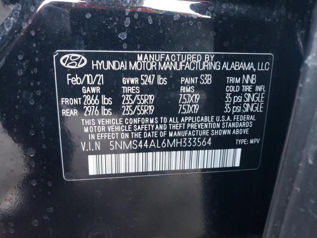 2021 HYUNDAI SANTA FE L - 5NMS44AL6MH333564
