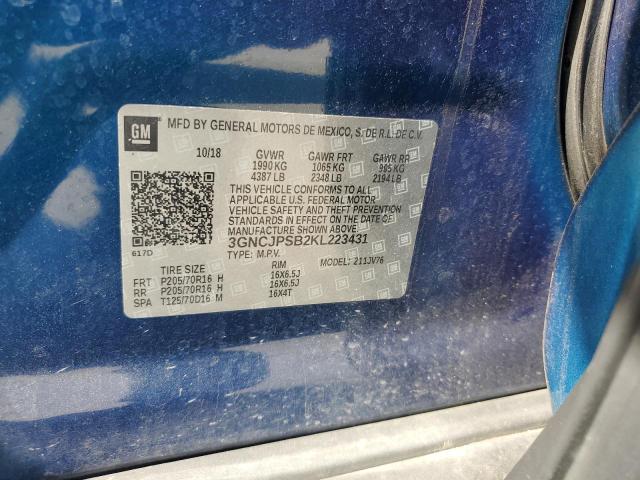 2019 CHEVROLET TRAX 1LT - 3GNCJPSB2KL223431