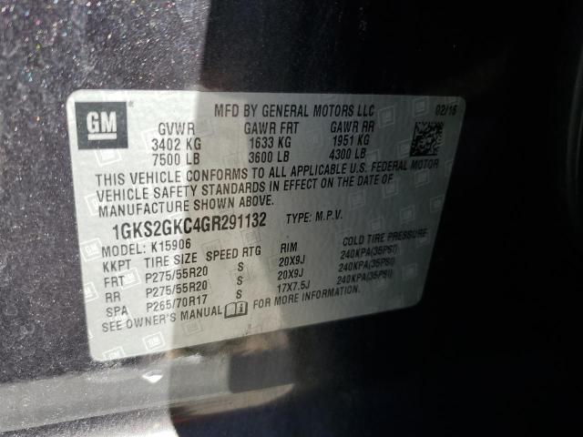 2016 GMC YUKON XL K - 1GKS2GKC4GR291132