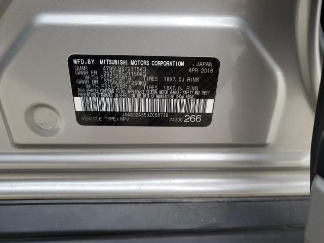 2018 MITSUBISHI OUTLANDER - JA4AD2A35JZ058738