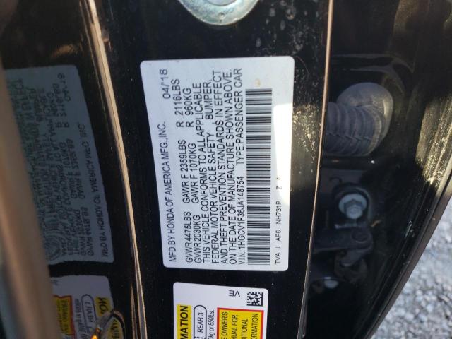 VIN 1HGCV1F36JA148754 2018 Honda Accord, Sport no.12