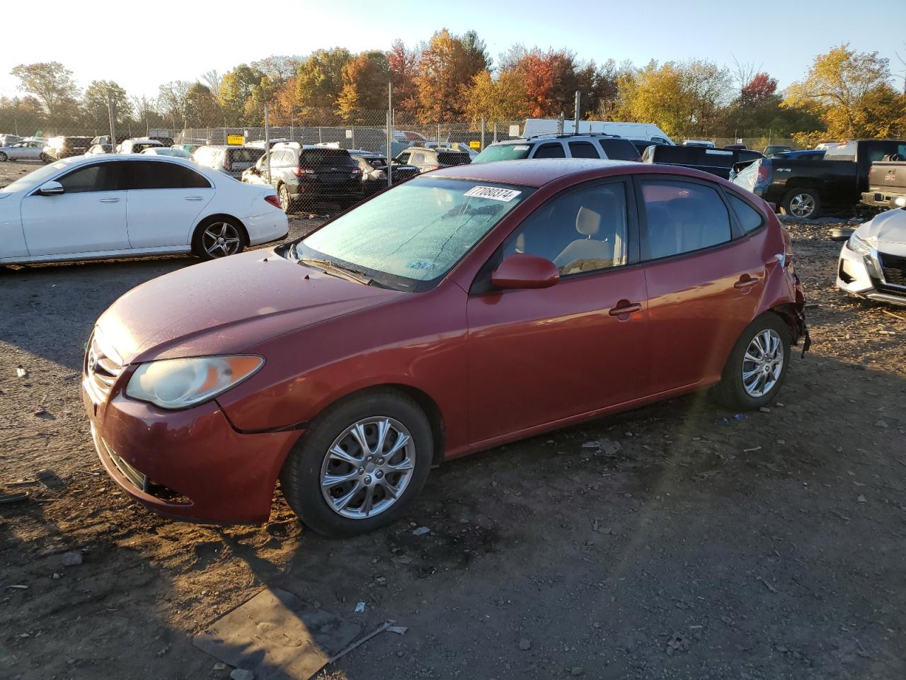 HYUNDAI ELANTRA BL 2010 red  gas KMHDU4ADXAU156633 photo #1