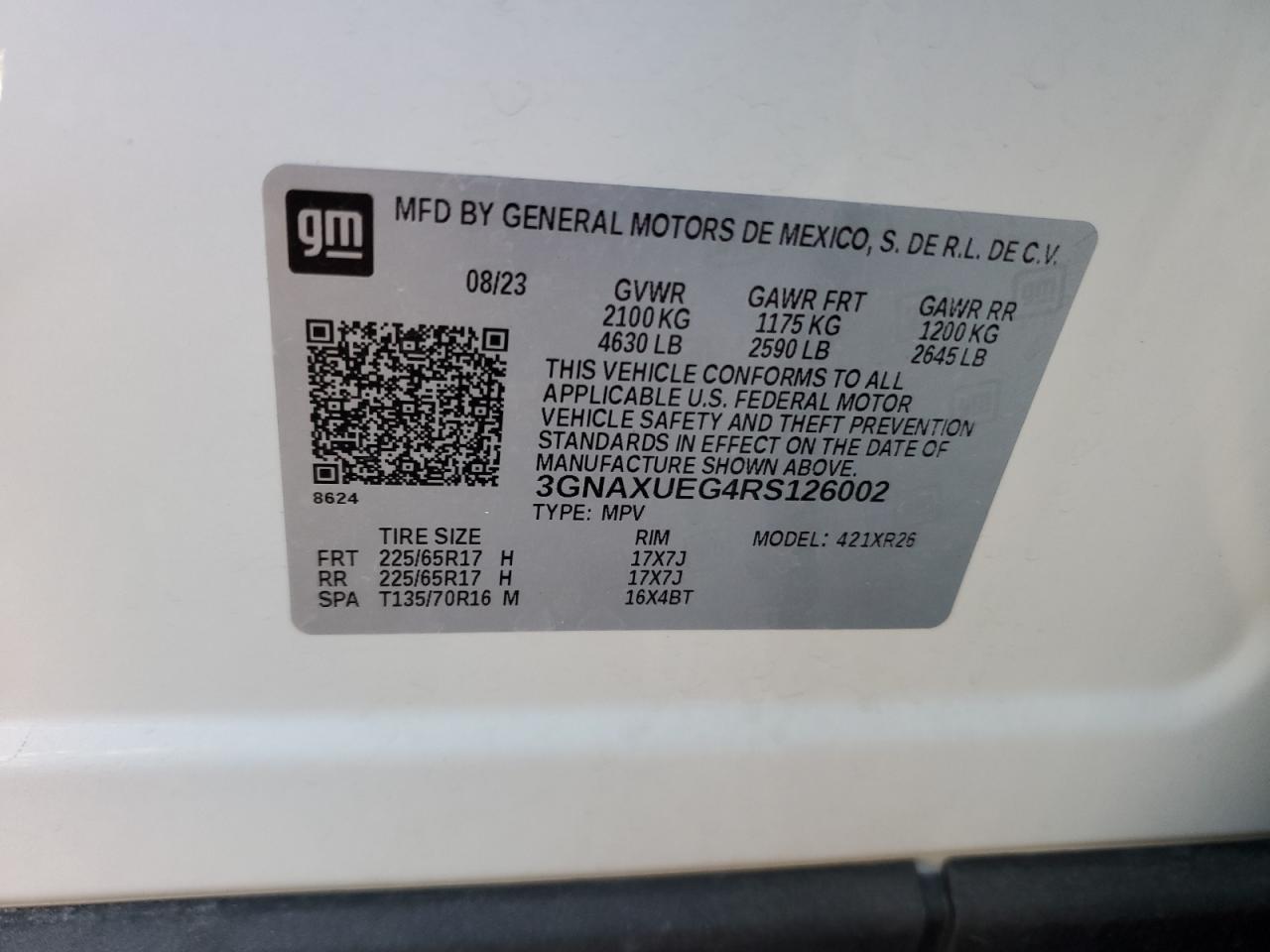 Lot #2972648934 2024 CHEVROLET EQUINOX LT