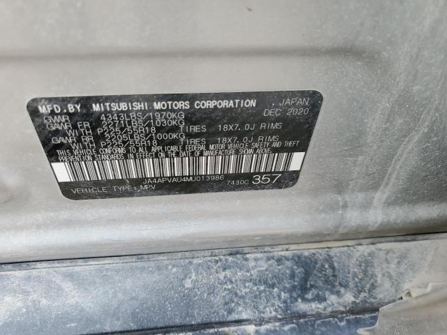 VIN JA4APVAU4MU013986 2021 MITSUBISHI OUTLANDER no.13