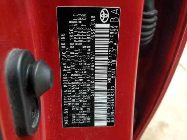 2017 TOYOTA COROLLA L - 5YFBURHE4HP672971