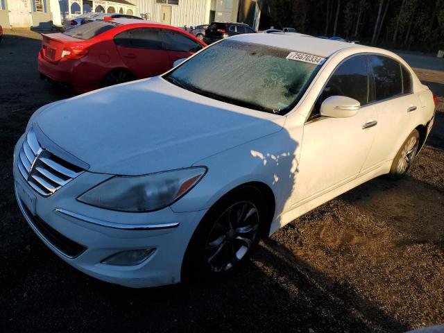 HYUNDAI GENESIS 3. 2013 white sedan 4d gas KMHGC4DD5DU222618 photo #1