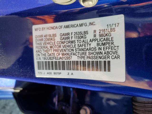 2018 ACURA TLX TECH+A - 19UUB2F62JA012957