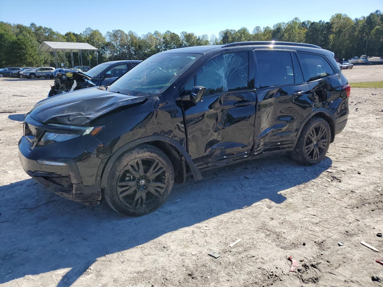 Lot #2979401638 2021 HONDA PILOT BLAC