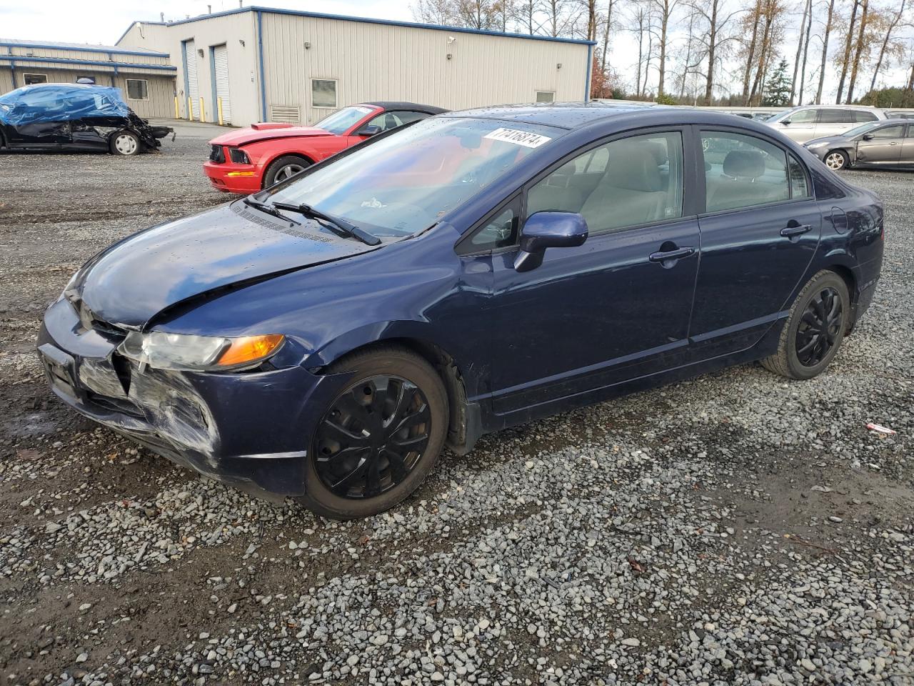 HONDA CIVIC LX 2008 blue  gas 1HGFA16518L008118 photo #1