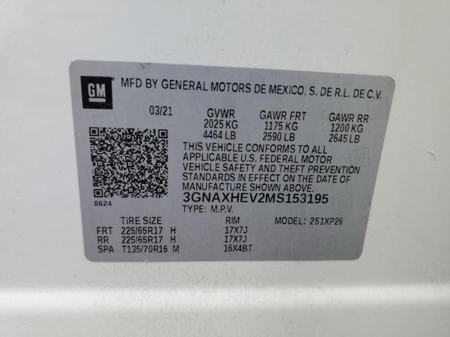 VIN 3GNAXHEV2MS153195 2021 Chevrolet Equinox, LS no.12