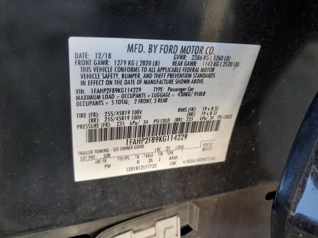 VIN 1FAHP2F89KG114229 2019 FORD TAURUS no.13