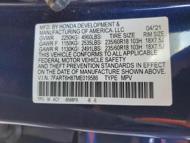 2021 HONDA CR-V EXL - 7FART6H87ME019586