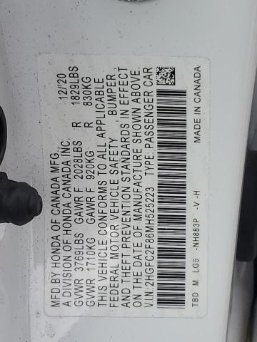 2021 HONDA CIVIC SPOR - 2HGFC2F86MH525223
