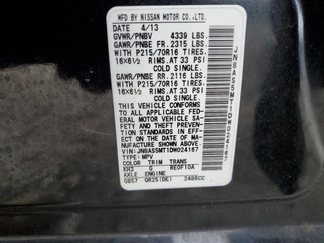 VIN JN8AS5MT1DW024167 2013 Nissan Rogue, S no.13