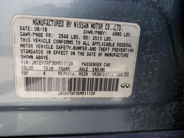 VIN JN1EV7AP3KM511129 2019 Infiniti Q50, Luxe no.13