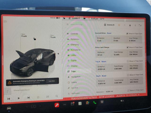 VIN 7SAYGDED6RF127502 2024 Tesla MODEL Y no.9