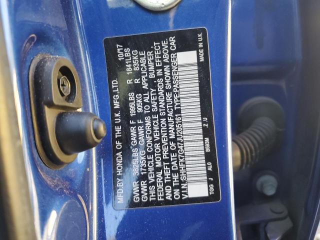 2018 HONDA CIVIC SPOR - SHHFK7G47JU205161