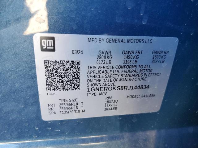 VIN 1GNERGKS8RJ144834 2024 CHEVROLET TRAVERSE no.13