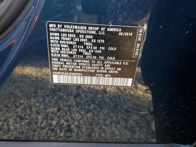 2018 VOLKSWAGEN ATLAS SEL - 1V2EP2CA3JC597824