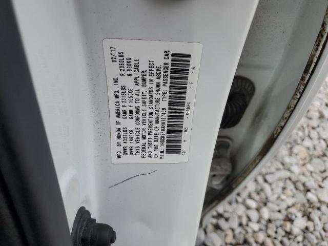 VIN 1HGCR2F8XHA157439 2017 Honda Accord, Exl no.12