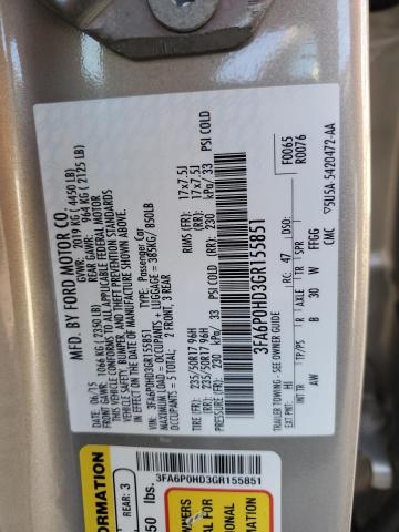 2016 FORD FUSION SE - 3FA6P0HD3GR155851