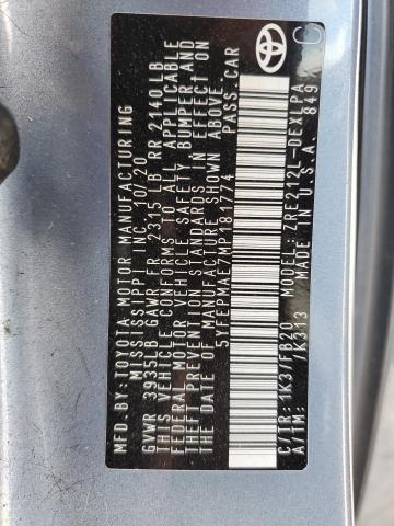 2021 TOYOTA COROLLA LE - 5YFEPMAE7MP181774