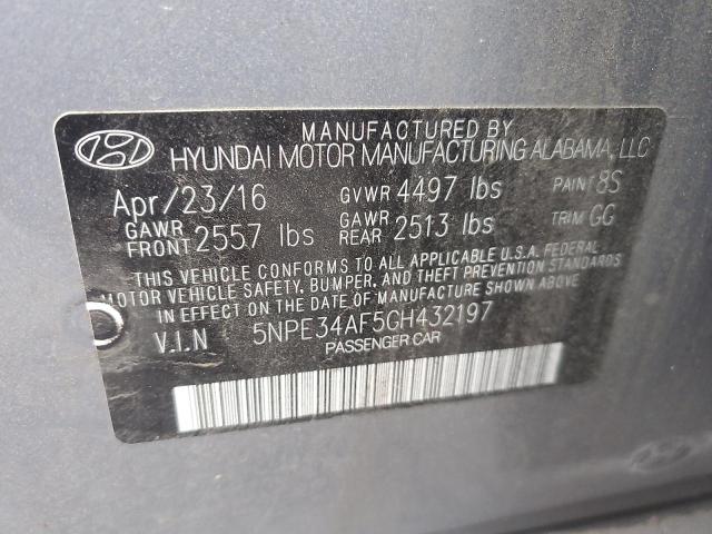 2016 HYUNDAI SONATA SPO - 5NPE34AF5GH432197
