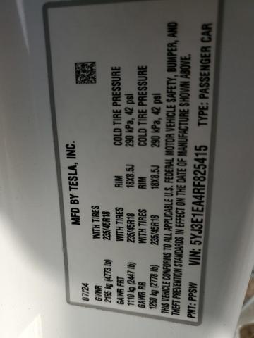 2024 TESLA MODEL 3 - 5YJ3E1EA4RF825415