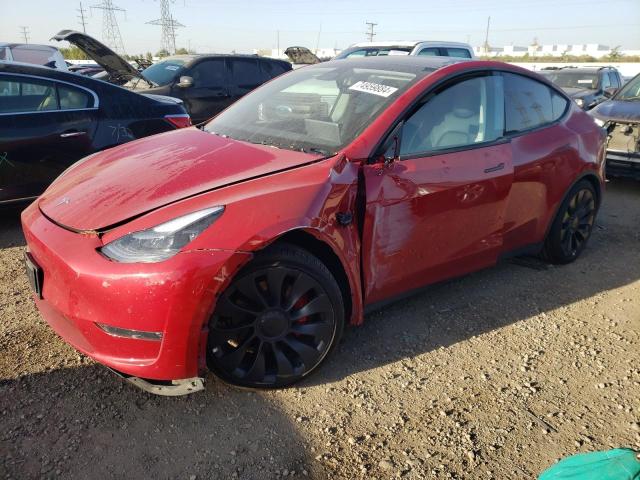 TESLA MODEL Y 2023 red  electric 7SAYGDEF2PF585925 photo #1