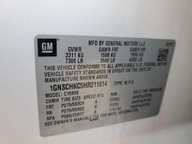 2017 CHEVROLET SUBURBAN C - 1GNSCHKC5HR211814