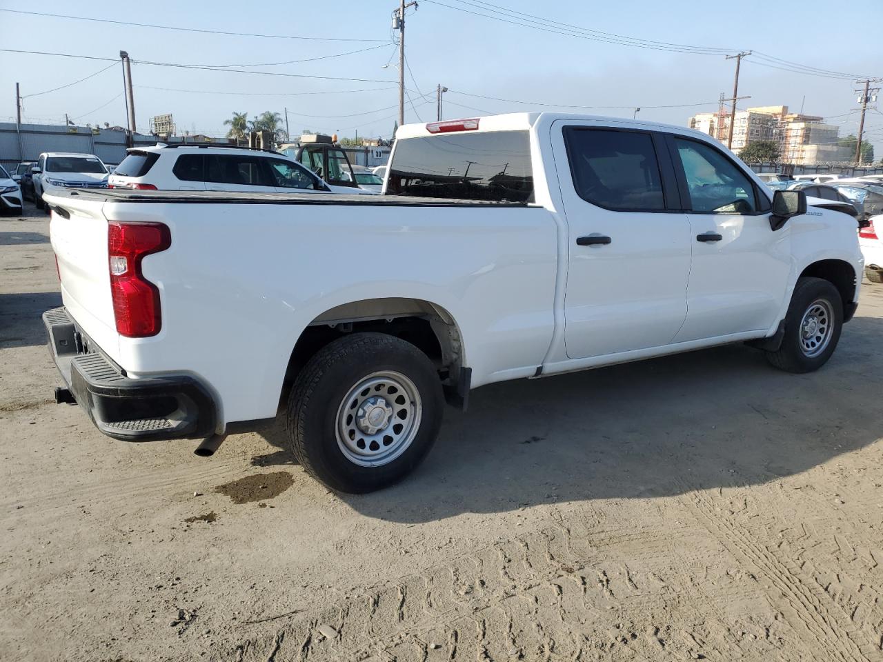 CHEVROLET SILVERADO 2023 white  gas 3GCPAAEDXPG325077 photo #4