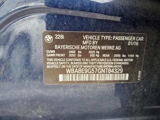 2016 BMW 328 I SULE WBA8E9G57GNT84329