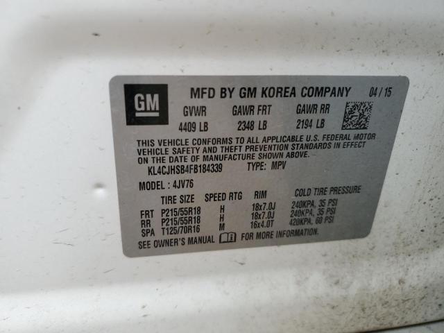2015 BUICK ENCORE PRE - KL4CJHSB4FB184339