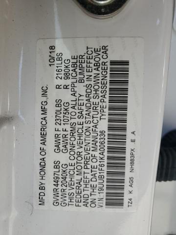 2019 ACURA TLX TECHNO 19UUB1F61KA006336