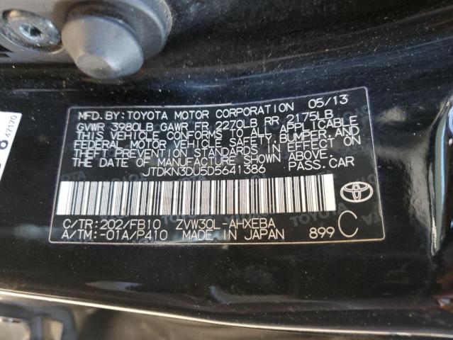 VIN JTDKN3DU5D5641386 2013 Toyota Prius no.12