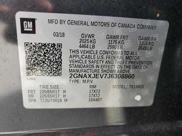 2018 CHEVROLET EQUINOX LT - 2GNAXJEV7J6308860