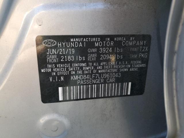 VIN KMHD84LF7LU961043 2020 Hyundai Elantra, Sel no.12