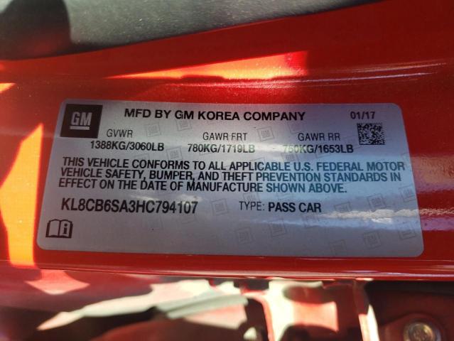 2017 CHEVROLET SPARK LS - KL8CB6SA3HC794107