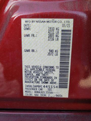 2015 NISSAN ALTIMA 2.5 - 1N4AL3AP6FC445154