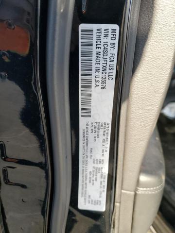 2022 DODGE DURANGO PU 1C4SDJFTXNC135576
