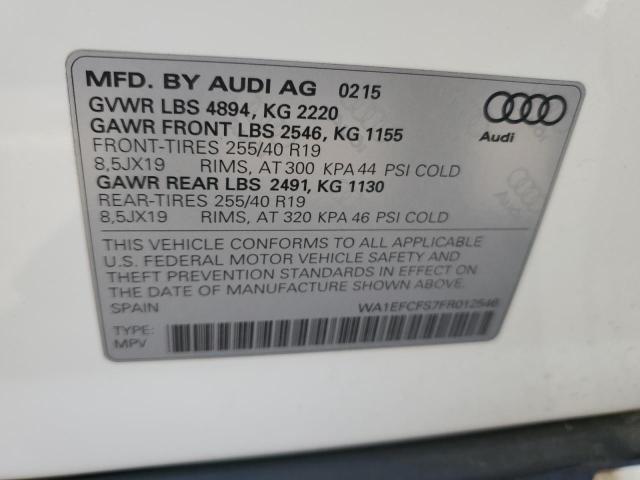 VIN WA1EFCFS7FR012546 2015 Audi Q3, Premium Plus no.12