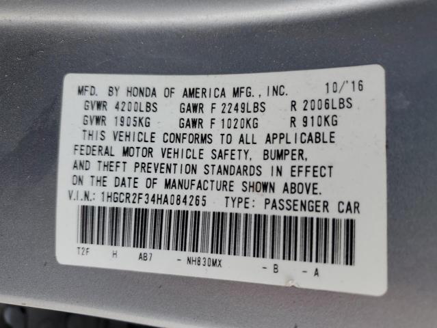 2017 HONDA ACCORD LX - 1HGCR2F34HA084265