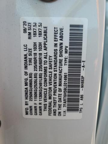 2020 HONDA CR-V EX - 7FART6H59LE014961