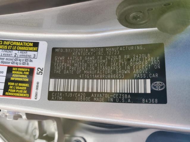 VIN 4T1G11AK8RU886653 2024 TOYOTA CAMRY no.12