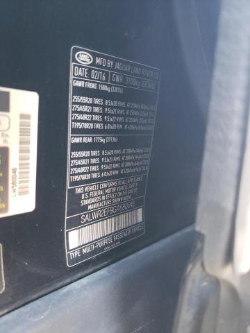 2016 LAND ROVER RANGE ROVE - SALWR2EF9GA580046