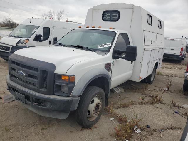 FORD F450 SUPER 2008 white chassis diesel 1FDXF46R28EE59650 photo #1